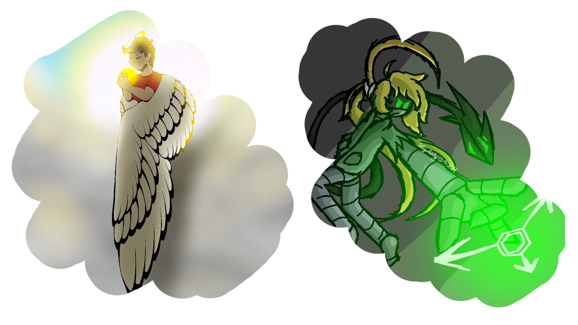 Airbrushed Vs Cell Shaded example